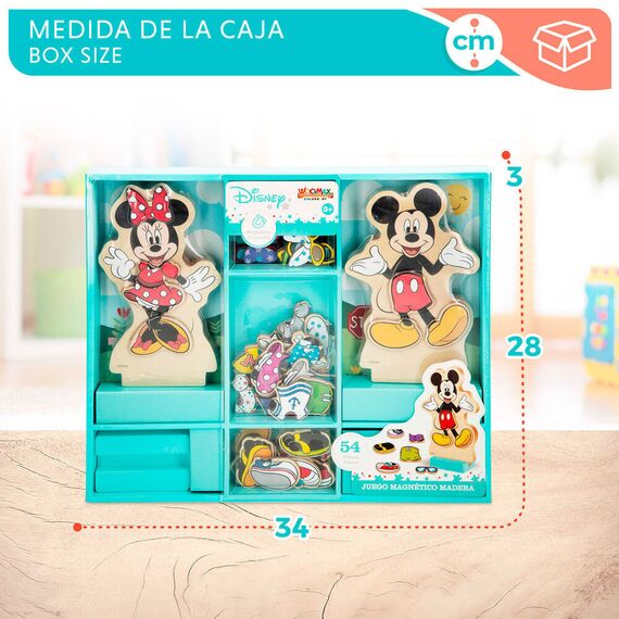 Disney Minnie dresses wooden magnetic set