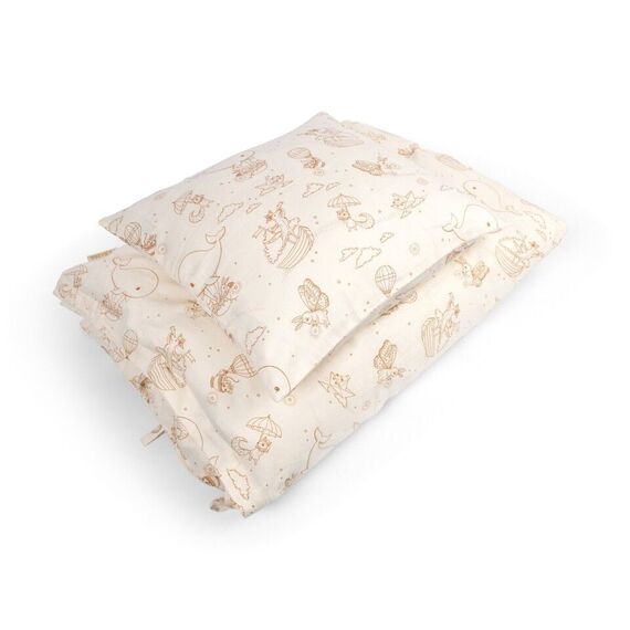 Filibabba - Junior bed linen GOTS - Dreamy Adventurers - Hvid - 100x140 cm (FI-03809) / Baby and Children - Merchandise Linens - Various - Techbox