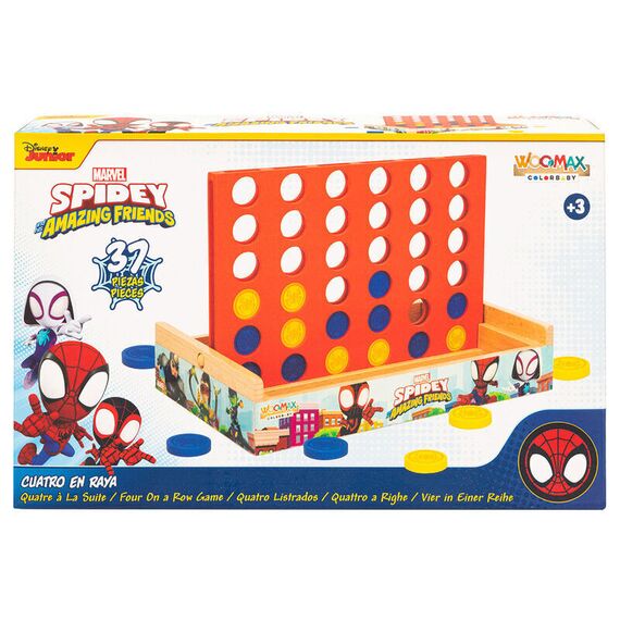 Marvel Spidey Four in a Row wooden game