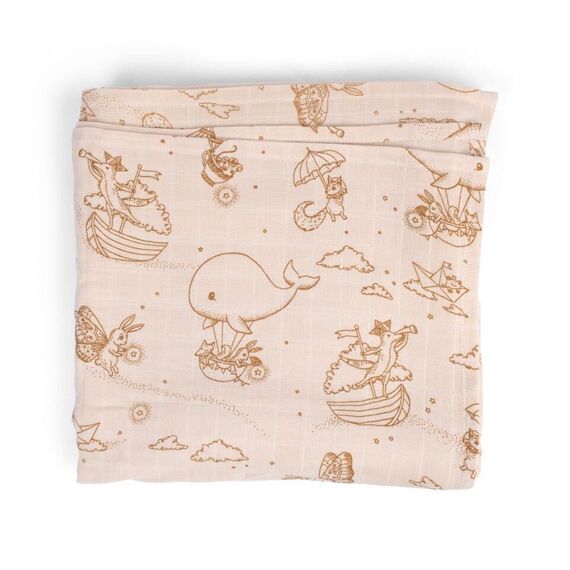Filibabba - Muslin Swaddle Diaper - Hvid - 120x120 cm (FI-03815) / Baby and Children - Merchandise Linens - Various - Techbox