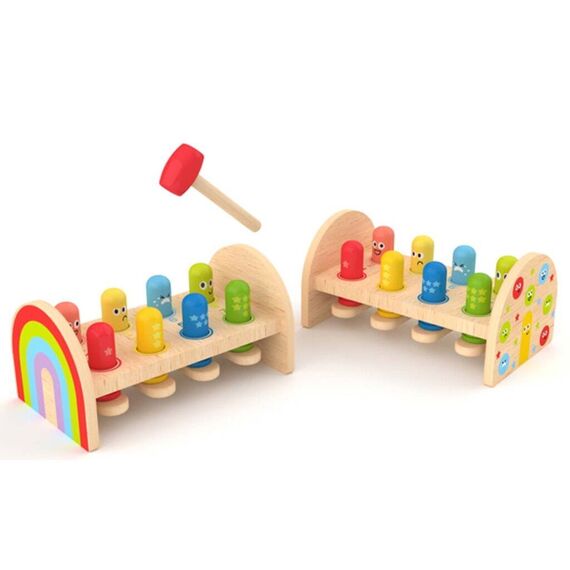 Hape - Rainbow Hammer Bench - (87-0529) / Toys