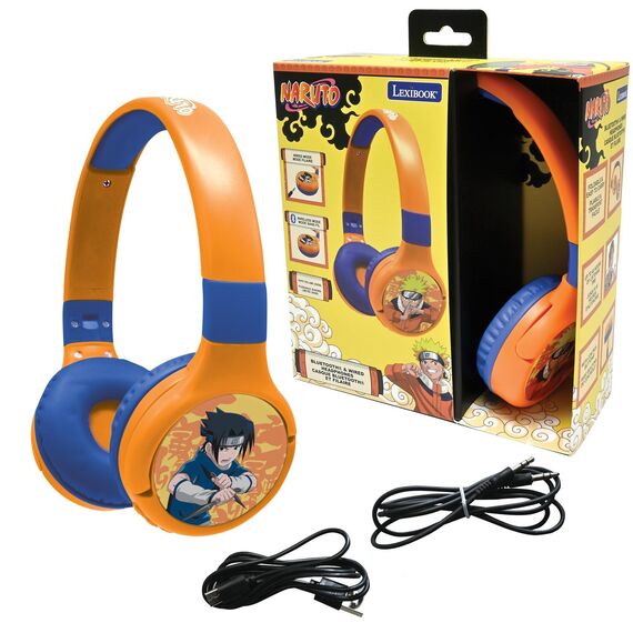 Lexibook - 2 in 1 foldable Naruto Design Headphones (HPBT010NA) / Toys