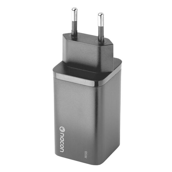 Nacon - 65W AC-adapter til Nintendo Switch II – 65W Ladeeffekt – Aftageligt 1,5 m USB-C Kabel (Sort) / Nintendo Switch 2 | Techbox