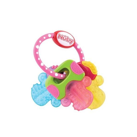 Nuby - Teether IcyBite Keys - 3m+Pink/Blue/Yellow (708011) / Toys