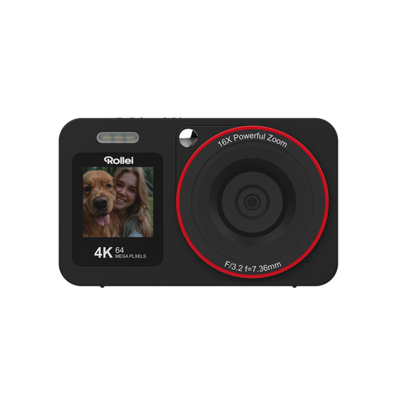 Rollei - Compactline Dual Screen Digital Camera - 64 MP - 4K / Electronics