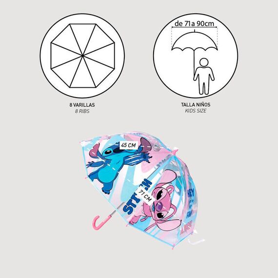 Disney Stitch bubble manual umbrella 45cm |  Techbox