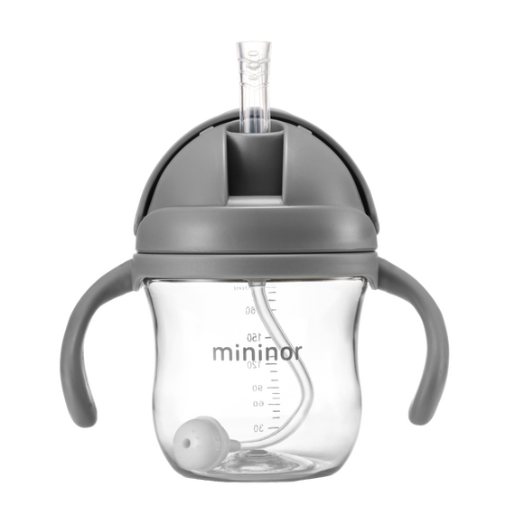 Mininor Global - Straw Bottle Tritan 220ml Grey Seal (14241) / Baby and Children