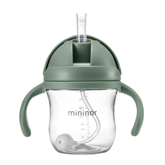 Mininor Global - Straw Bottle Tritan 220ml - Willow Green (14244) / Baby and Children