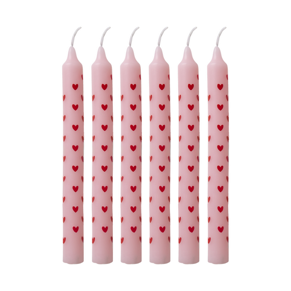 Rice - Candles with Heart Print - Red - Small / Baby and Children