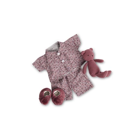 Smallstuff - Doll clothing, pyjamas with teddy/ slippers / Toys