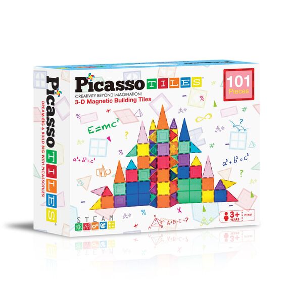 Picasso Tiles - 3-D Magnetic Building Set (101 pcs) (PT101) / Toys