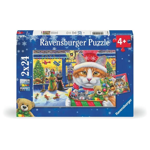 Ravensburger - Christmas Kitties 2x24p (12004059) / Toys