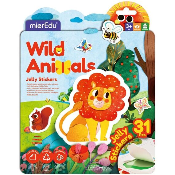 mierEdu - Jelly Stickers - Movable - Wild Animals (ME262) / Toys
