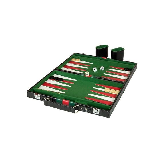 Backgammon in leather case (10416) / Toys