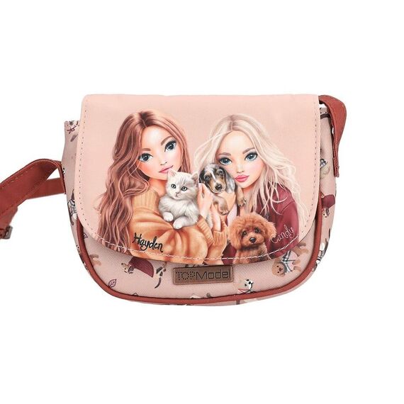TOPModel - Small Shoulder Bag FUR EVER FRIENDS - Powdery Pink and Copper - Small / Toys