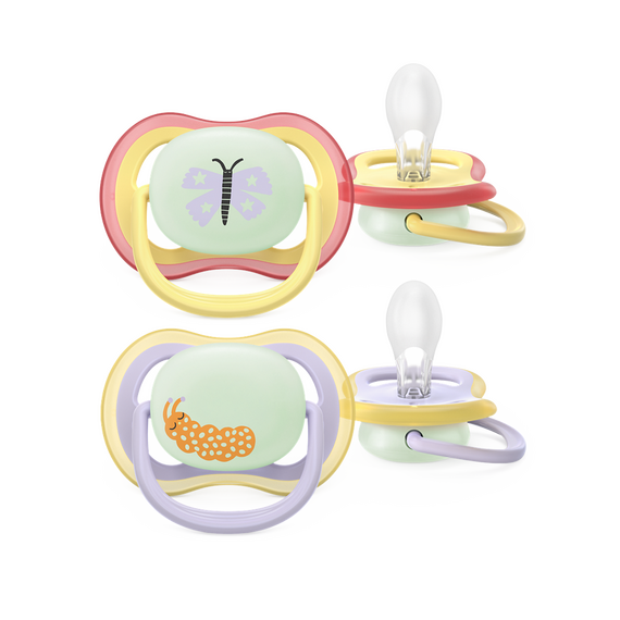 Philips Avent - Ultra air soother, Nighttime, 0-6m, yellow/purple / Baby and Children