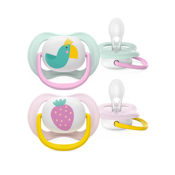 Philips Avent - Ultra air soother, 0-6 m, Light green/light red / Baby and Children