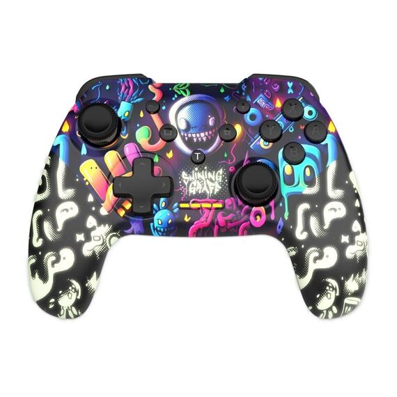 Trade Invaders - Shining Graff Wireless Controller - Switch/PC (Glow in the Dark Paint) / Nintendo Switch | Techbox