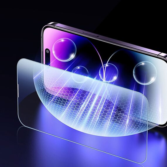 Baseus Full Screen Tempered Glass for iPhone 14 Pro with Speaker Cover 0.3mm + Mounting Frame - Apple iPhone - Screen & Camera Protection - Techbox