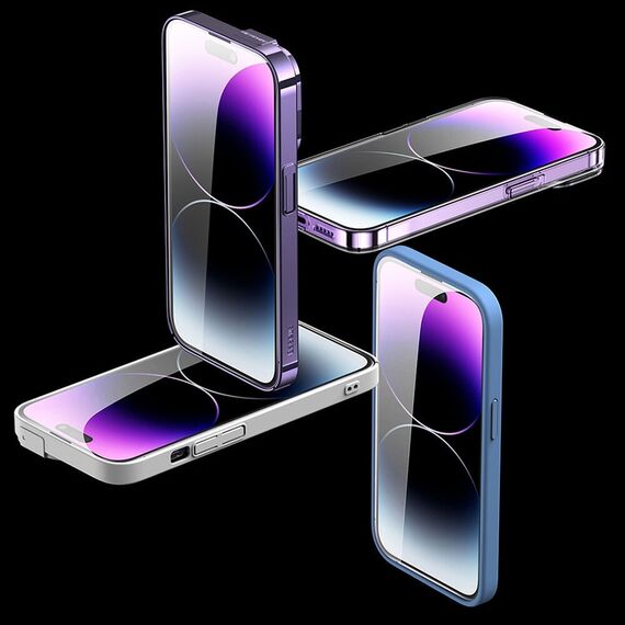 Baseus Full Screen Tempered Glass for iPhone 14 Pro with Speaker Cover 0.3mm + Mounting Frame - Apple iPhone - Screen & Camera Protection - Techbox