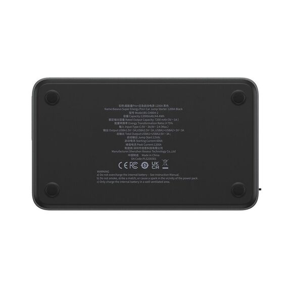 Baseus Super Energy Pro+ Powerbank Jump Starter 1200A - black | Techbox