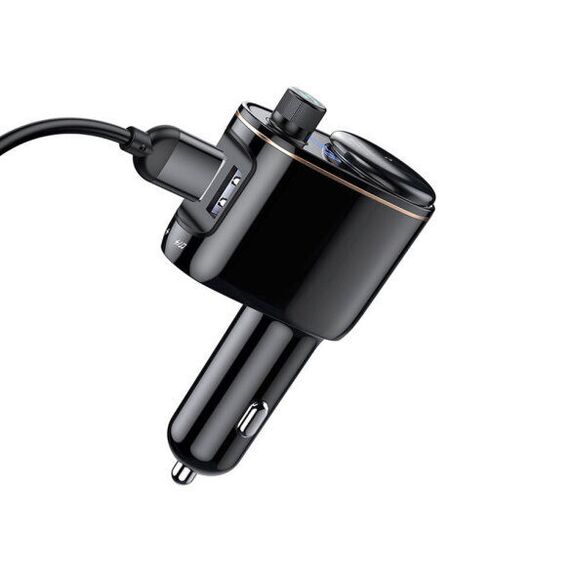 Baseus S-06 Bluetooth/USB car FM transmitter (Overseas Edition) - black | Techbox