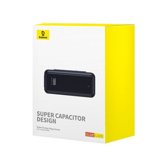 Jump starter with supercapacitor Baseus Super Energy Mega Series BS-CH007 3000A 12V USB-C / EC8 / DC - gray | Techbox