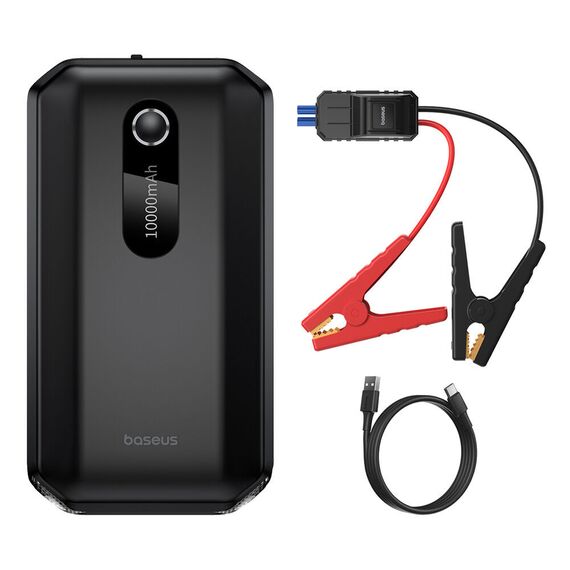 Jumpstarter Baseus Power Starter 10000mAh 12V (1000A / 500A) + Crocodile Cables Black (C00245501113-00) | Techbox