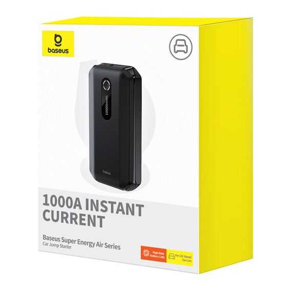Jumpstarter Baseus Power Starter 10000mAh 12V (1000A / 500A) + Crocodile Cables Black (C00245501113-00) | Techbox