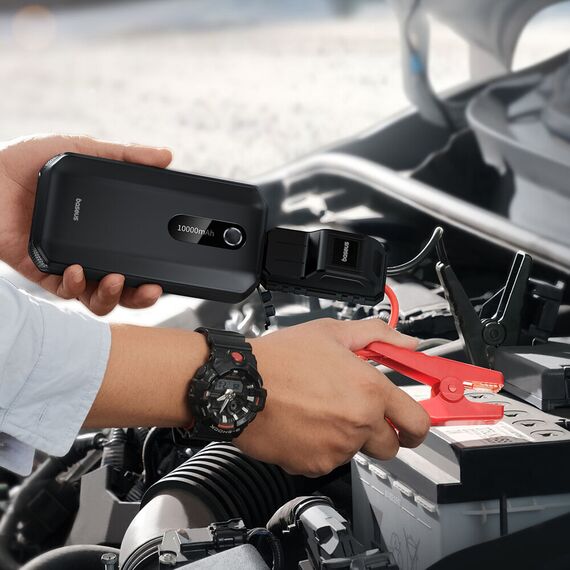 Jumpstarter Baseus Power Starter 10000mAh 12V (1000A / 500A) + Crocodile Cables Black (C00245501113-00) | Techbox
