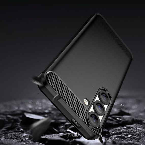 Carbon Case Flexible Silicone for Xiaomi Redmi Note 14 Pro 4G - Black | Techbox