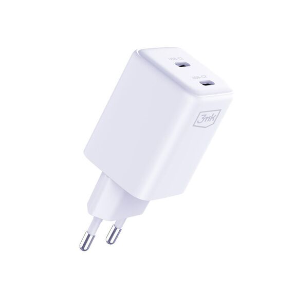 3mk Hyper Charger PD 45W QC4+ PPS 2C Super-Fast Charge 2.0 Wall Charger - White