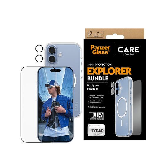 PanzerGlass - CARE 3-in-1 Flagship Explorer Bundle - iPhone 17 / Electronics