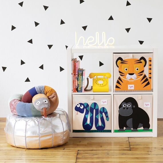 3 Sprouts - Storage Box - Orange Tiger / Baby and Children