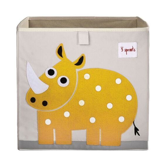 3 Sprouts - Storage Box - Yellow Rhino / Baby and Children