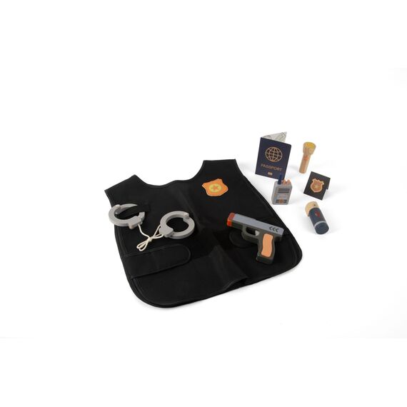 Dantoy - Policeman play set in wood, 7 pcs (5714) / Toys