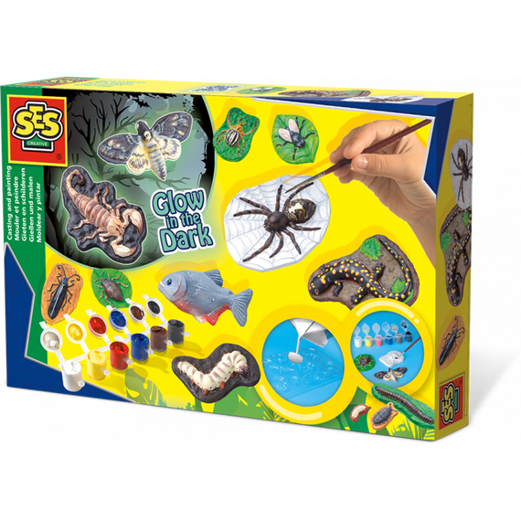 SES Creative - Scary Animals Glow in the Dark Creative Set / Toys