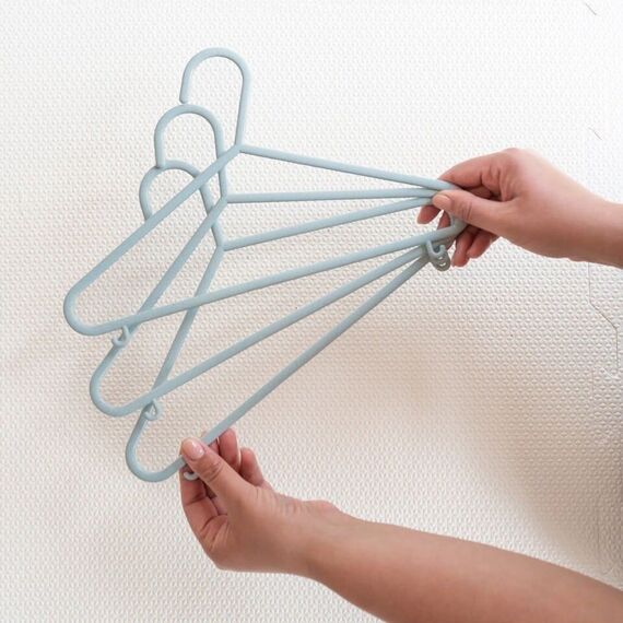 3 Sprouts - Wheat Straw Hanger (15 pcs.) - Blue - 17.5 x 29.5 cm / Baby and Children