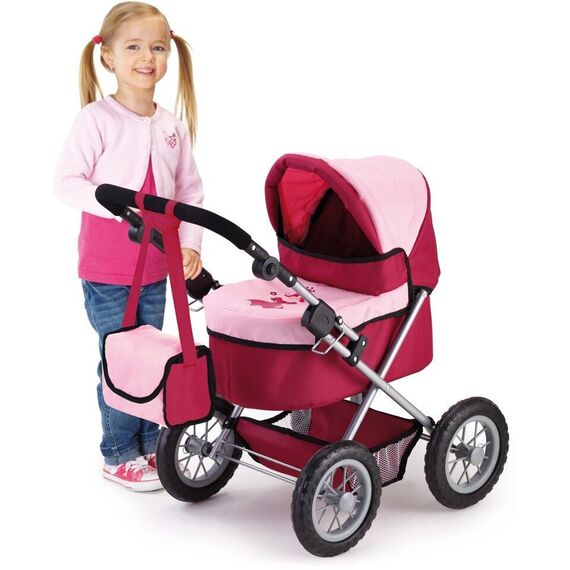 Bayer - Dolls Pram - Trendy - Red/Pink (13014AA) / Toys
