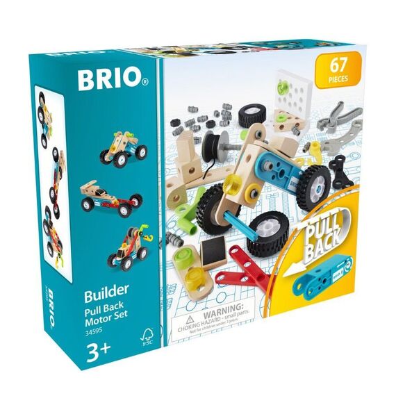 BRIO - Builder Pull back motor set - 67 pieces (34595) / Toys