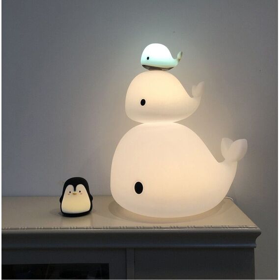 Filibabba - Floor LED whale Christian, 30 cm / Baby and Children
