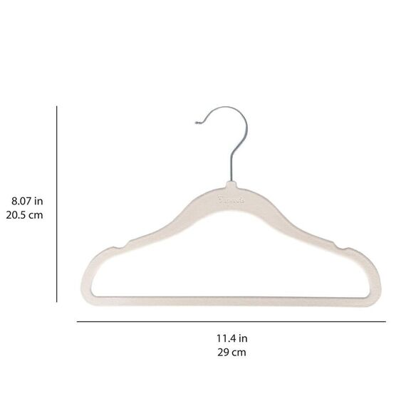 3 Sprouts - Velor Hanger 15 pcs Cream / Baby and Children