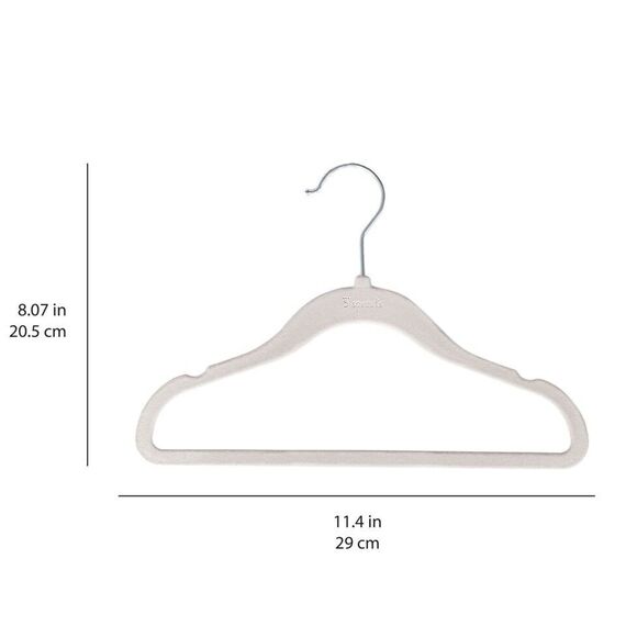 3 Sprouts - Velor Hanger 15 pcs Grey / Baby and Children