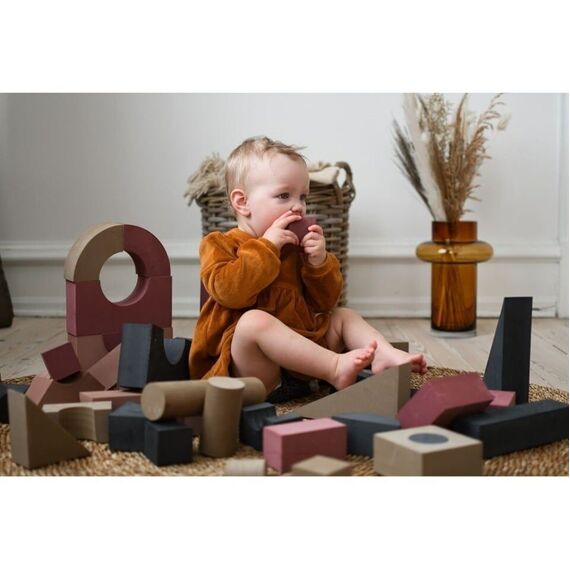 BabyTrold - foam building blocks - Dusty Rose (18-49DR) / Toys