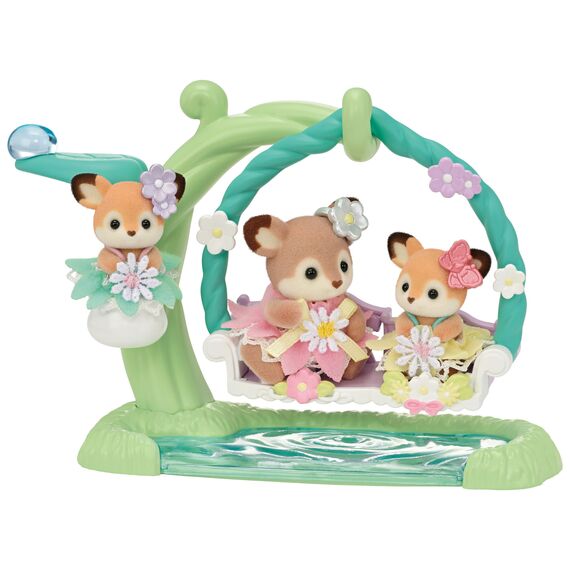 Sylvanian Families - Deer Babies - Floral Swing Set (5801) / Toys