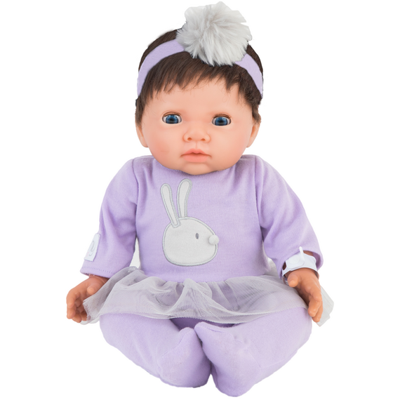 Tiny Treasure - Doll w/ Brown Hair & Purple Tutu Dress (30140) / Toys