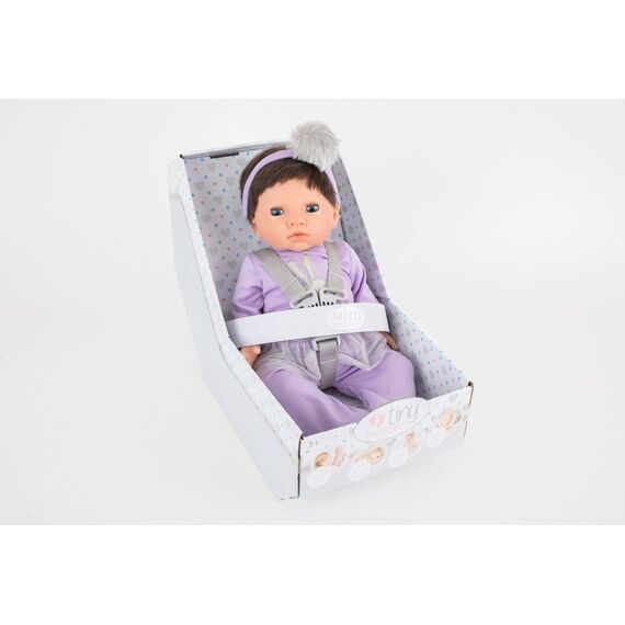 Tiny Treasure - Doll w/ Brown Hair & Purple Tutu Dress (30140) / Toys