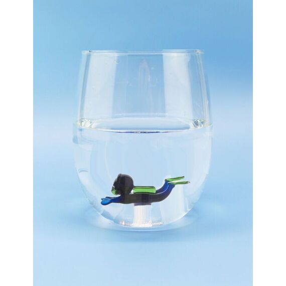 Winkee - Drinking Glasses - Handmade Scuba Diver / Gadgets