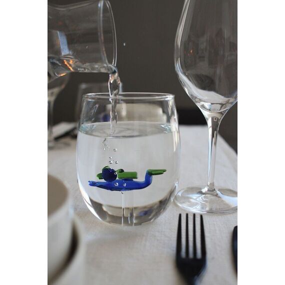 Winkee - Drinking Glasses - Handmade Scuba Diver / Gadgets