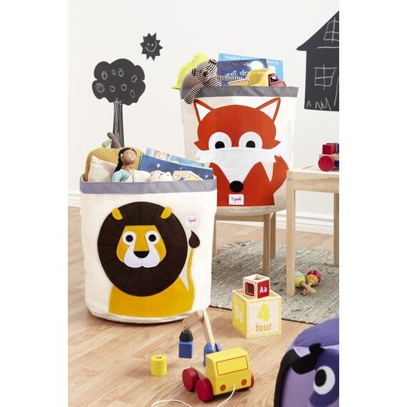 3 Sprouts - Storage Bin - Yellow Lion / Baby and Children